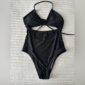 aerie Black One-Piece Cheeky Swimsuit